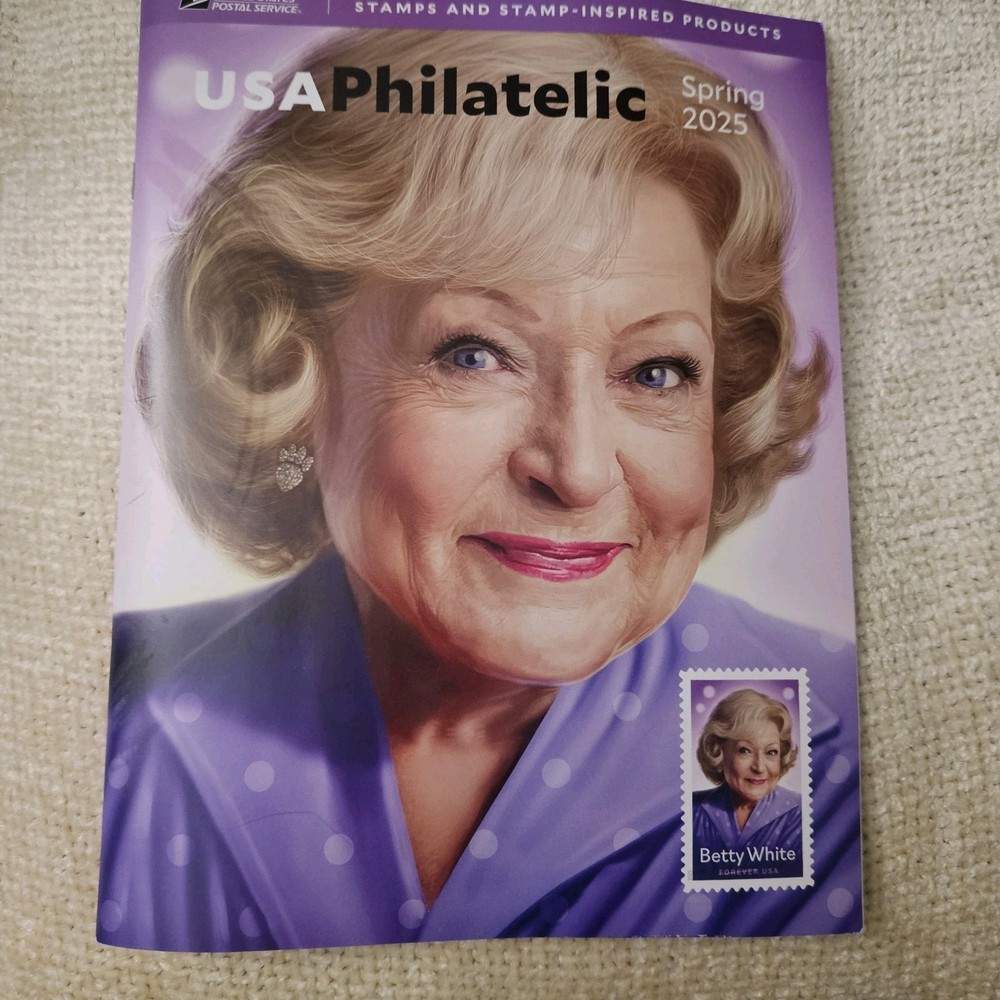 USPS Philatelic  Magazine Spring 2025 BETTY WHITE COVER. ** SEE SELLER'S NOTES