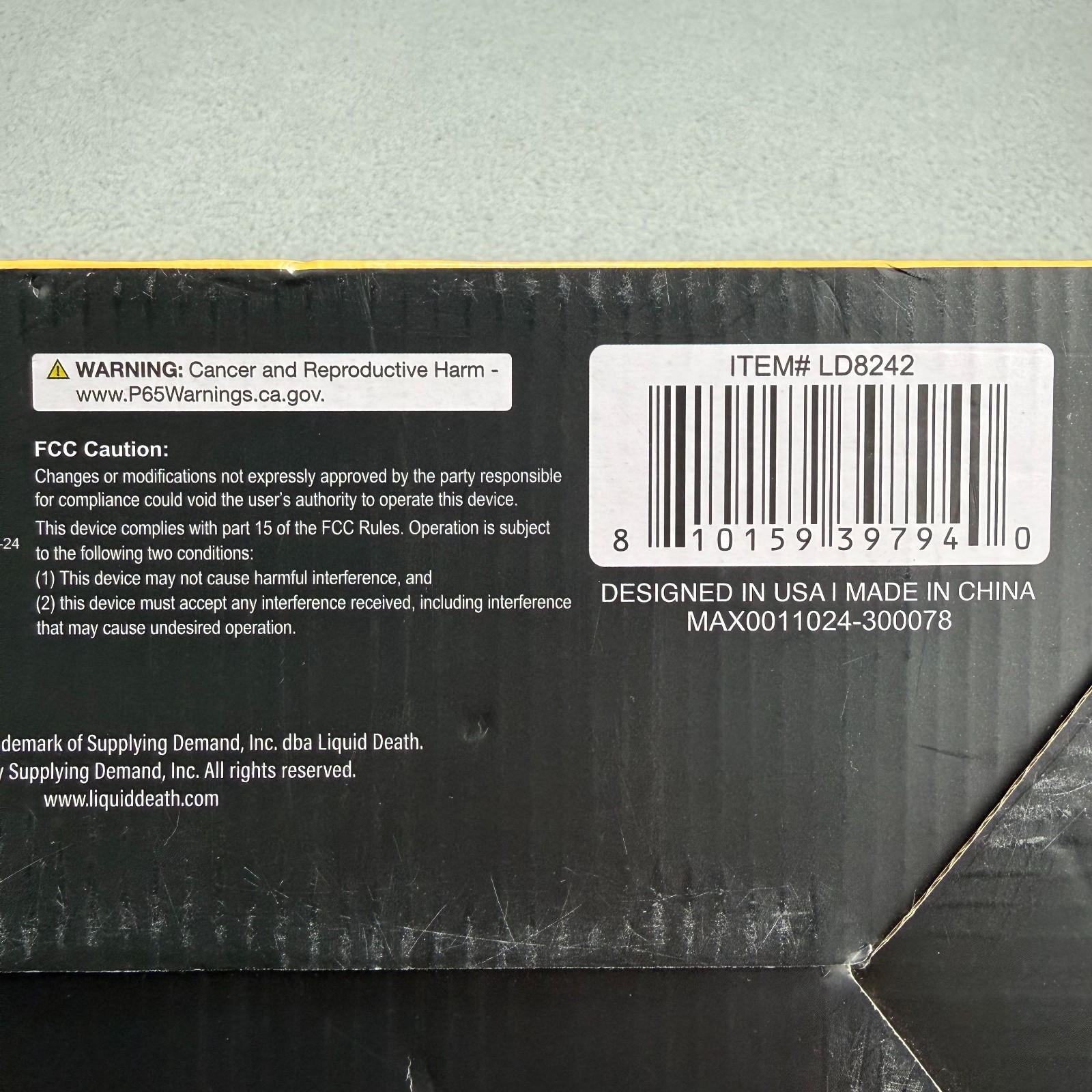 Liquid Death LED Mini Fridge 9 Can Capacity (12 oz) Portable Insulated Lighting