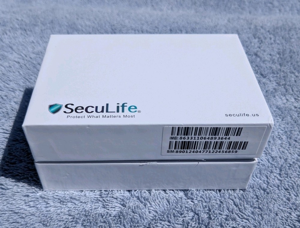 SecuLife Mobile GPS Alert Device Black with SOS Button Open Box