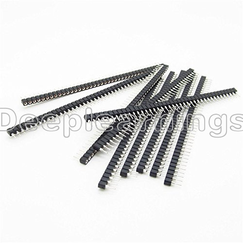 20PCS Strip Tin PCB Female IC Breakable 40pin Single Row Round Header Socket