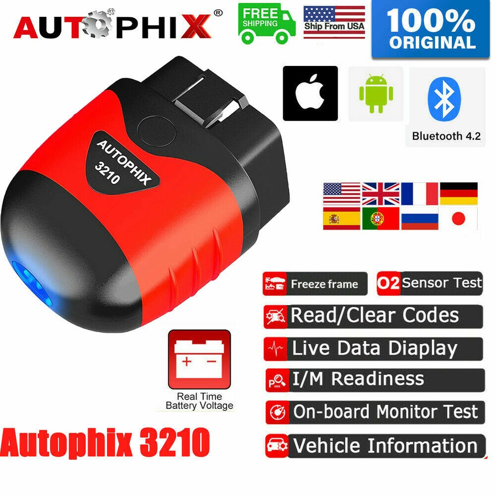AUTOPHIX 3210 Bluetooth OBD2 Scanner for iPhone iPad & Android Fault Code Reader
