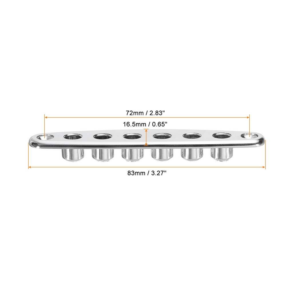 Guitar String Through Plate Guitar Bridge String Through Body Ferrule Silver