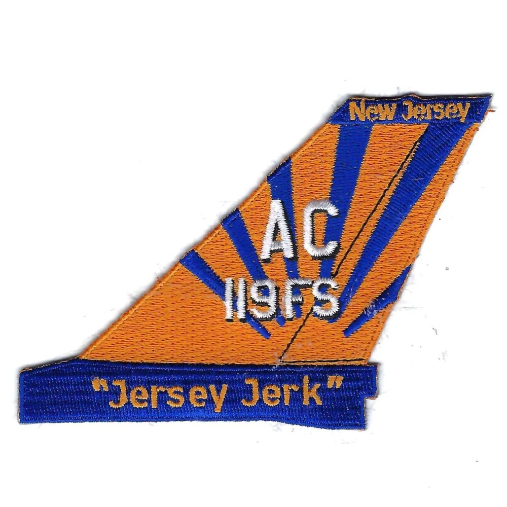 119th  FIGHTER SQUADRON TAIL FLASH "JERSEY JERK" patch
