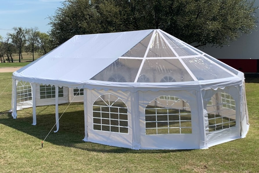 40'x21' PVC Marquee Fire Retardant Party Wedding Tent Canopy with Bay Windows