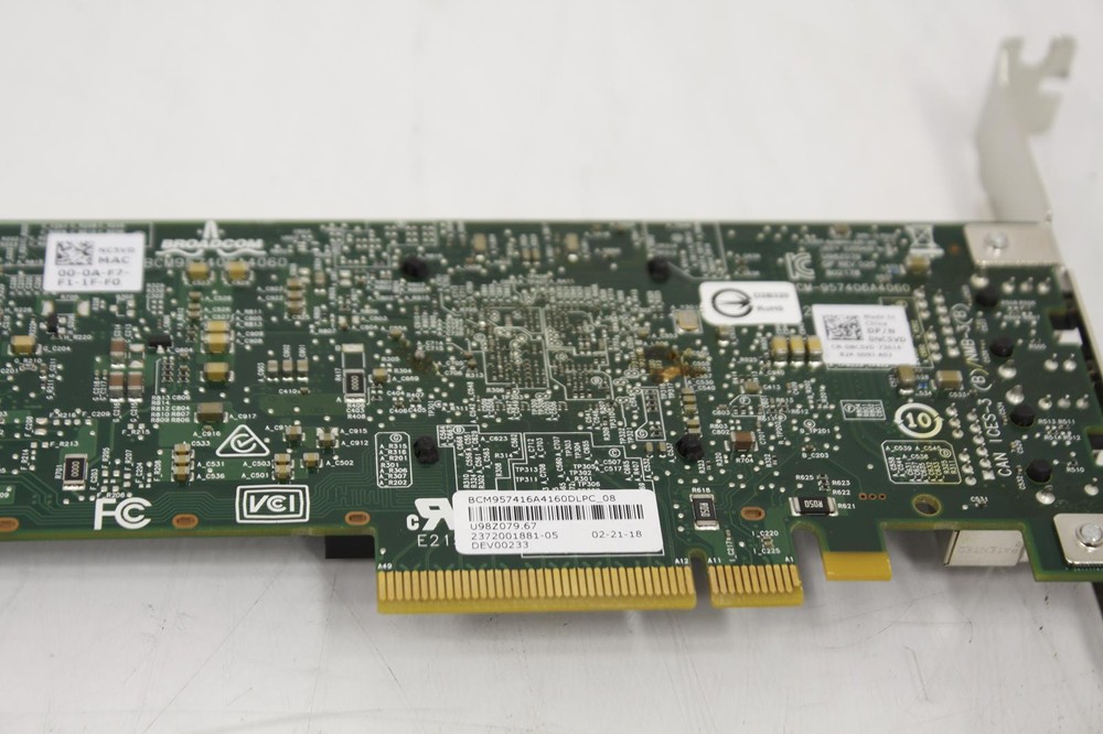 Dell NC5VD Broadcom BCM57416 Dual Port Network Interface Card Network Adapter