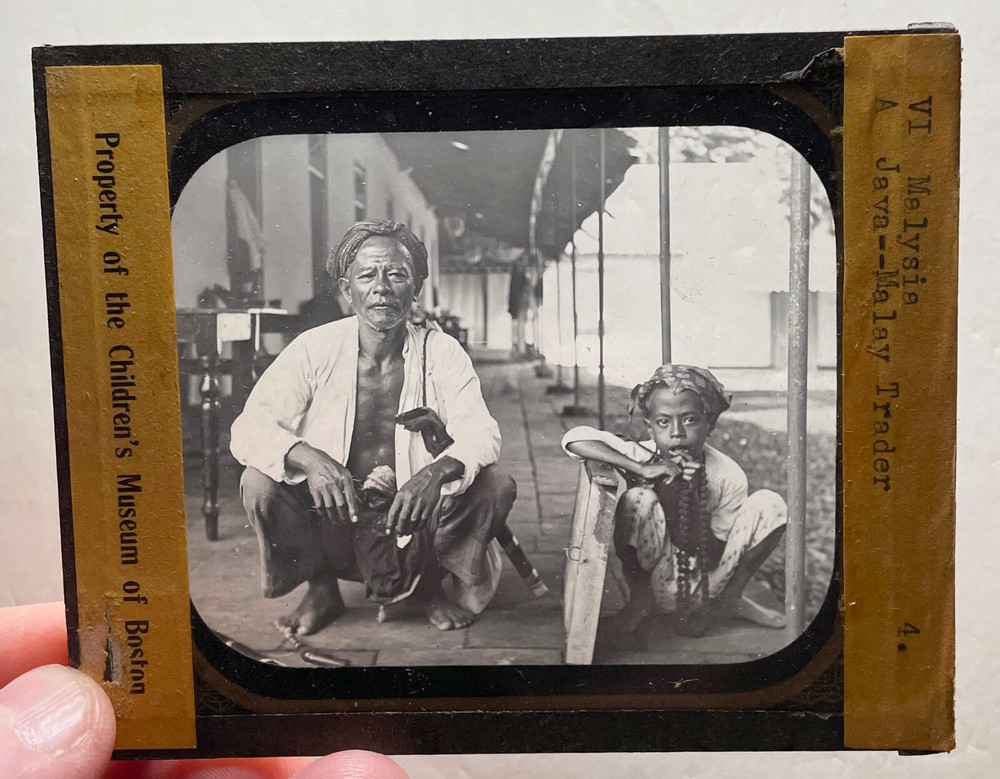 Malaysia Java MALAY trader GLASS SLIDE