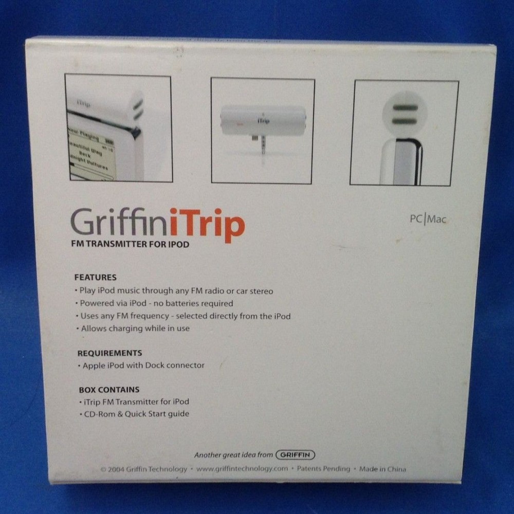 Griffin iTrip FM Transmitter Apple Classic iPod to FM Car Radio