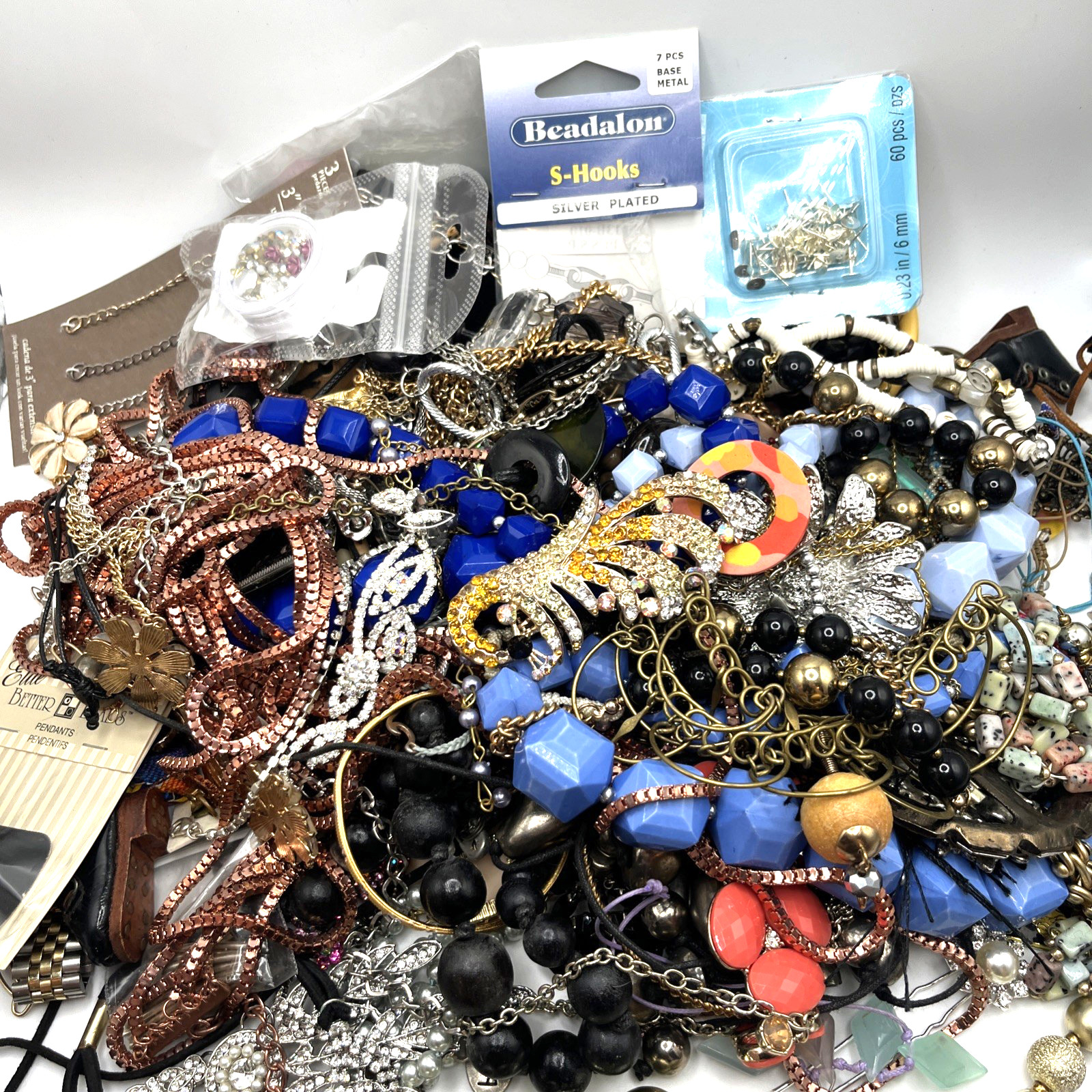 5+ Lb Jewelry Craft Lot Broken Junk Repurpose Upcycle - Vintage To Now