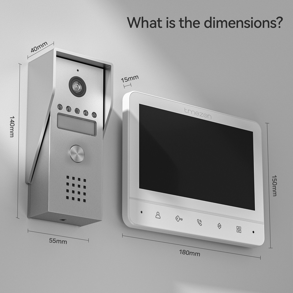 Video Doorbell Intercom Entry System with Night Vision Support Unlock&Intercom