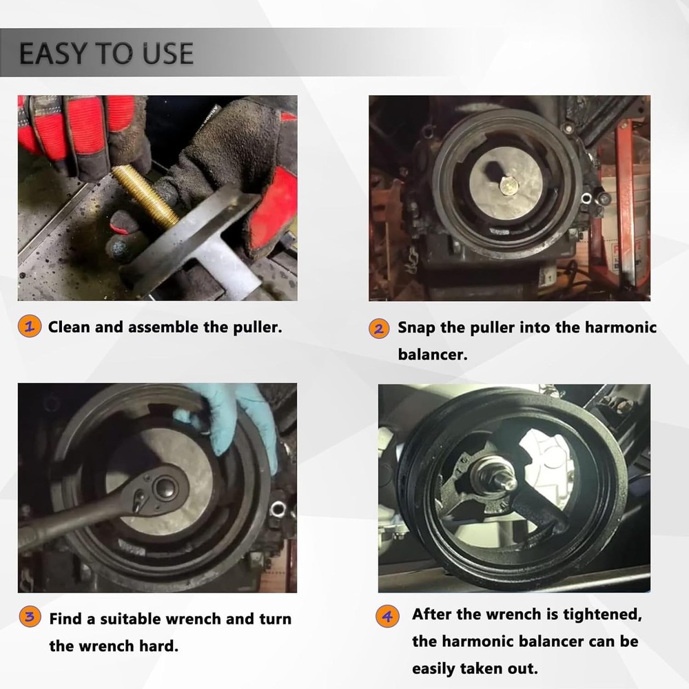 For GM LS Engine Harmonic Balancer Puller 25264 Crank Pulley Puller Removal Tool