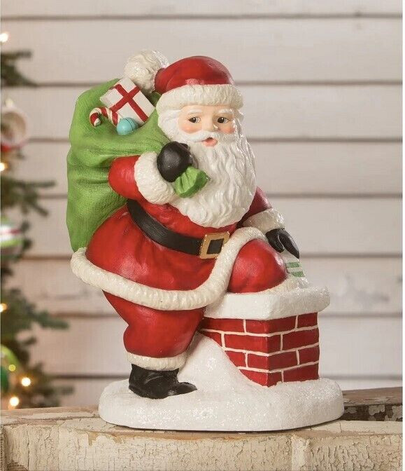 Bethany Lowe Down The Chimney Santa TD2142