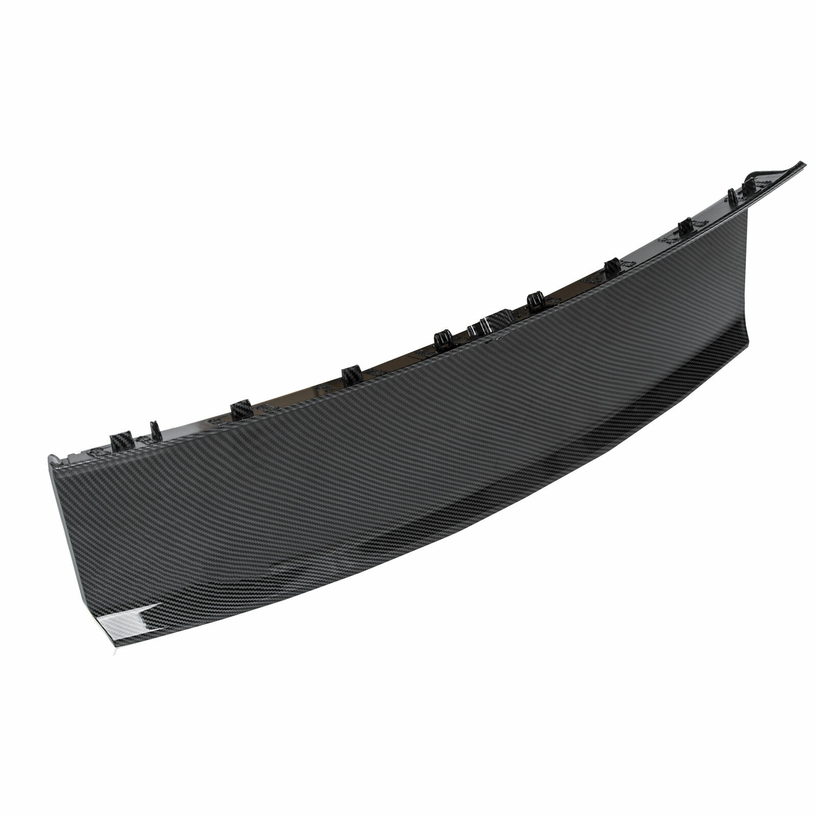 Carbon Fiber Look Rear Trunk Panel Decklid Trim Cover For Ford Mustang GT 15-23