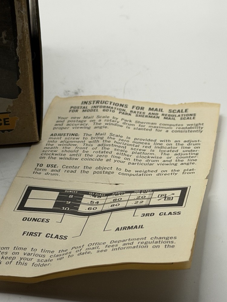 Mail Scale Postal Scale Mid Century Park Sherman The Postage Computer Stainless