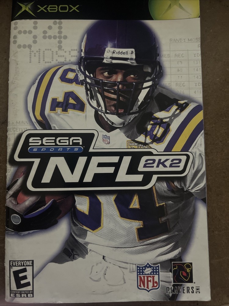 NFL 2K2 (Microsoft Xbox, 2002) Instruction Booklet Manual Only