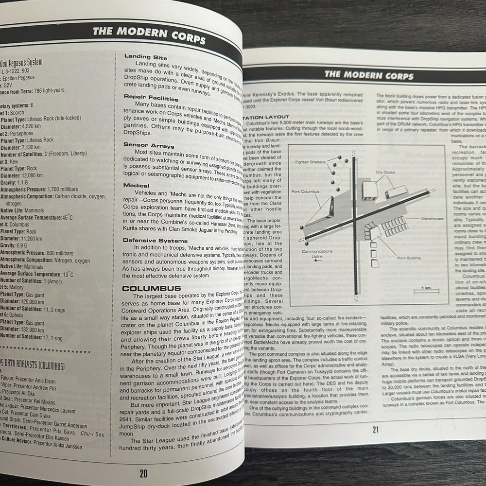 BattleTech Explorer Corps 1681 FASA 1996 Sourcebook