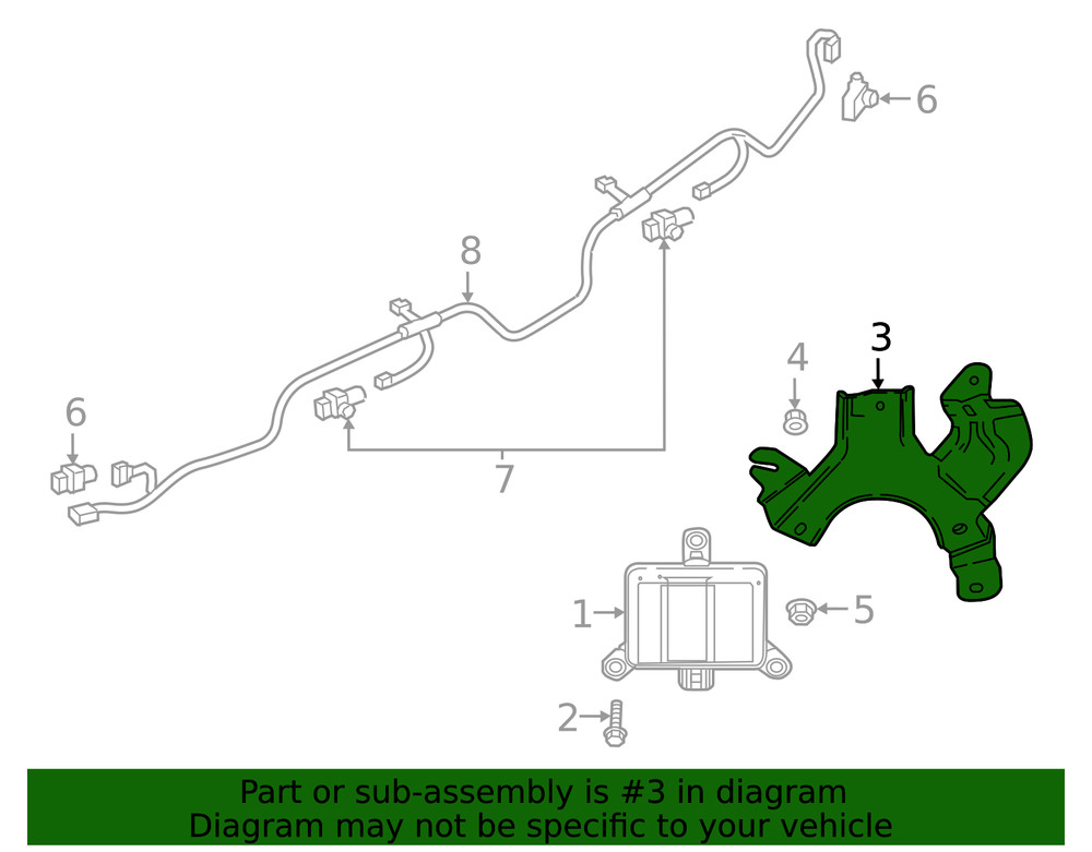 Genuine Mazda Blind Spot Detection System Warning Sensor Bracket KB8C-67-ZP1A