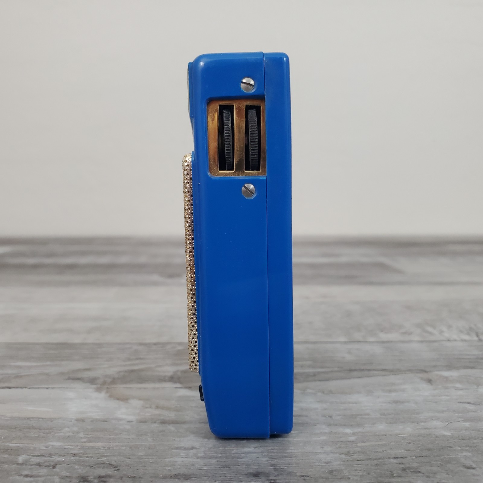 Fleetwood Transistor Six 6 Square Grill 6 Blue With Case *FOR PARTS OR REPAIR*