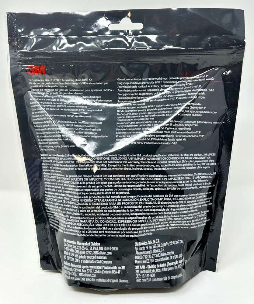 3M Performance Gravity 26716 HVLP Atomizing Head Refill Kit - NEW