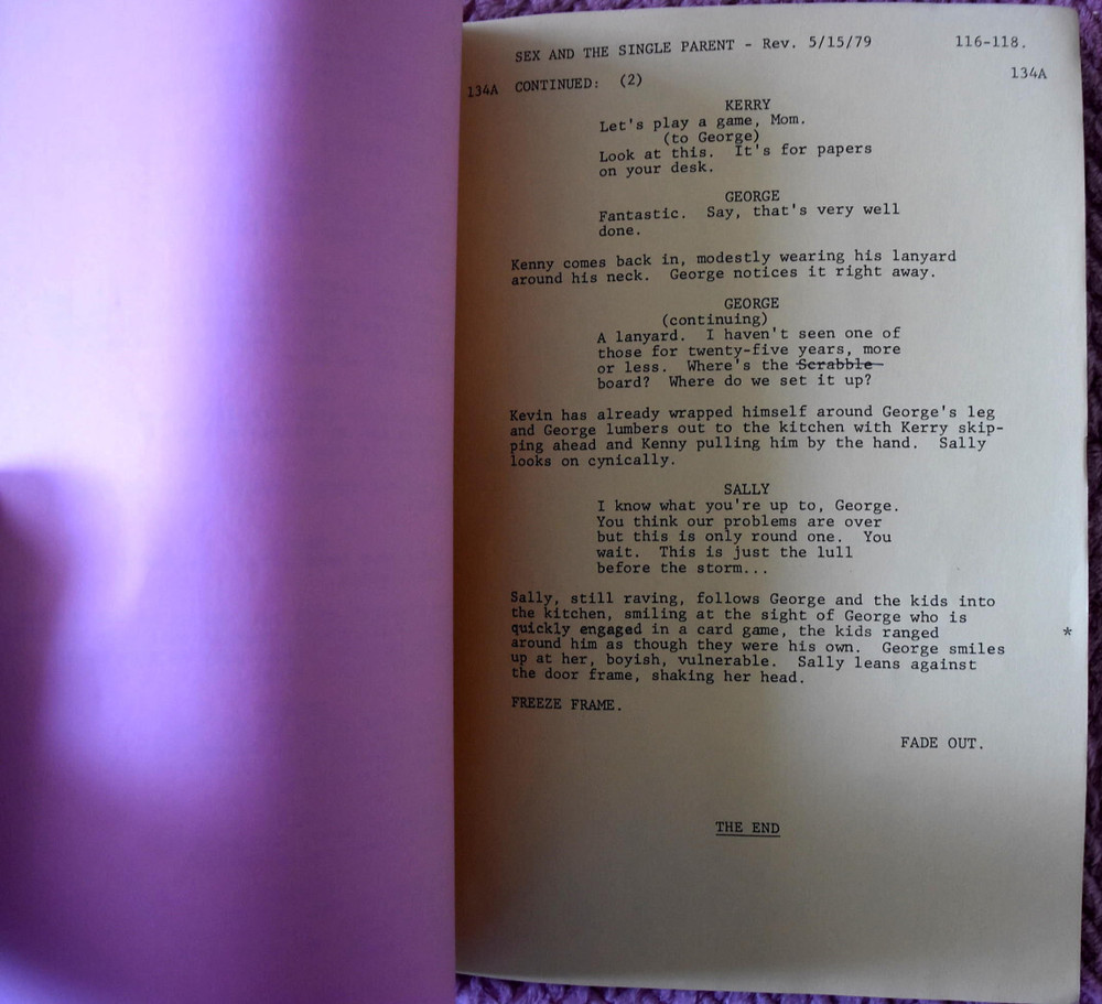 1979 Sex and The Single Parent Original Script Screenplay Final Draft