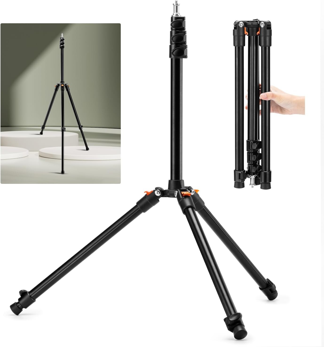 K&F CONCEPT Extendable Photography Stand fr Strobe Light/Webcams/Cameras/Softbox