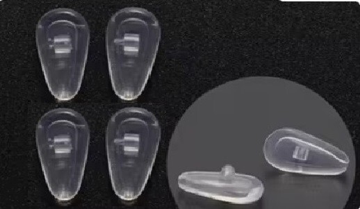 4 Pcs Soft Nose Pads Push in Silicone Air Chamber Anti Slip Eyeglasses