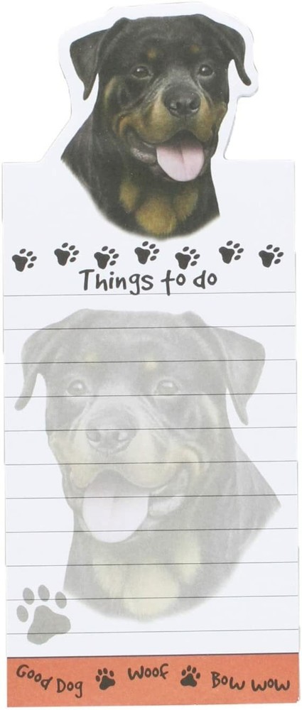 ROTTWEILER Die Cut List Pad/Note Pad with Magnetic Back