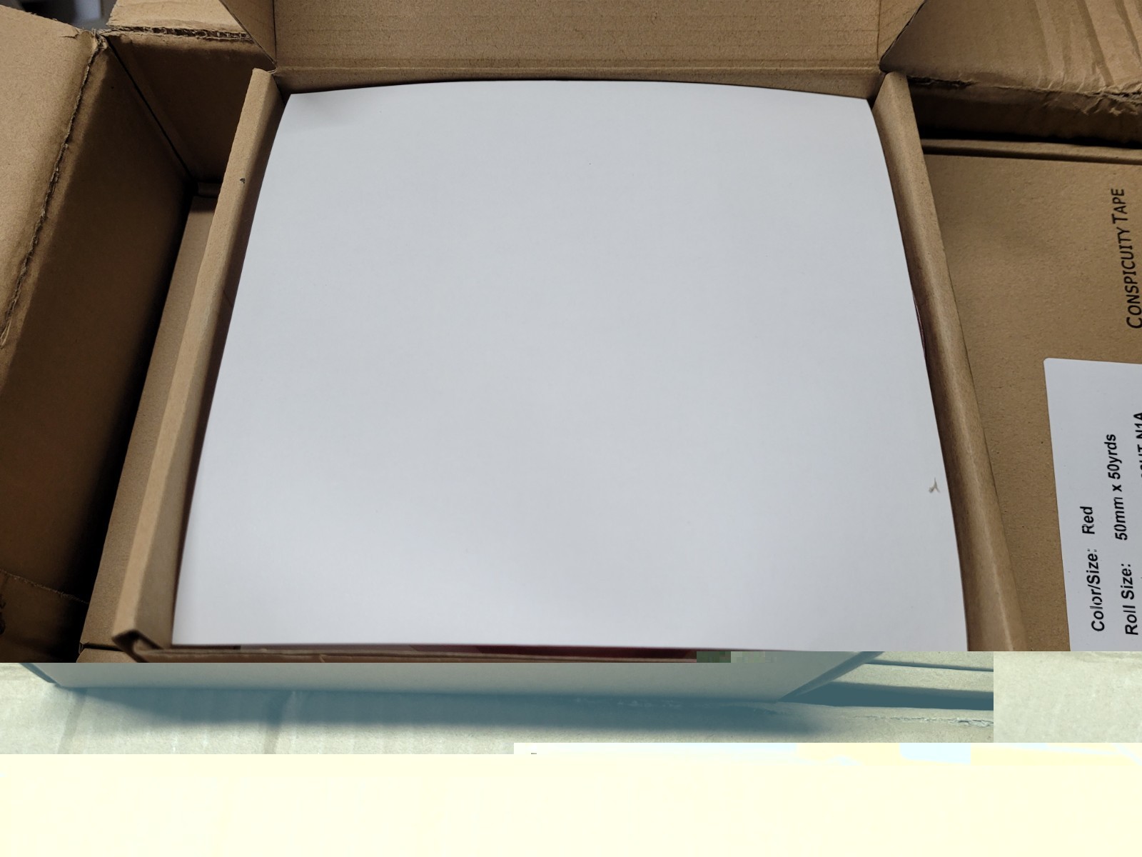 Aura 135-HY Conspicuity Tape 2in x 150ft Red White 11x7 Kiss Cut DOT-C2 1 Roll