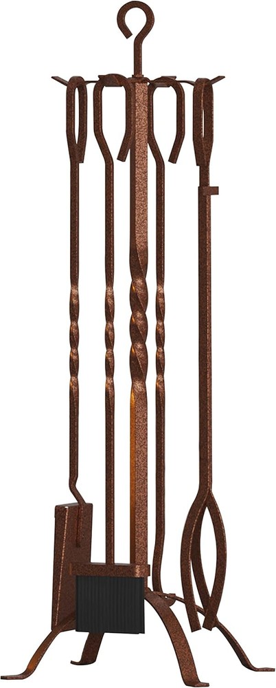 5 Pieces Fireplace Tools Sets Fireplace Accessories Tools Holder W/ Handles