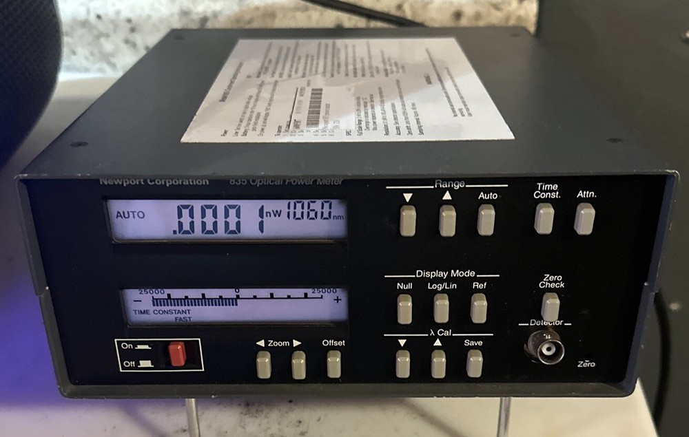 NEWPORT OPTICAL POWER METER MODEL 835
