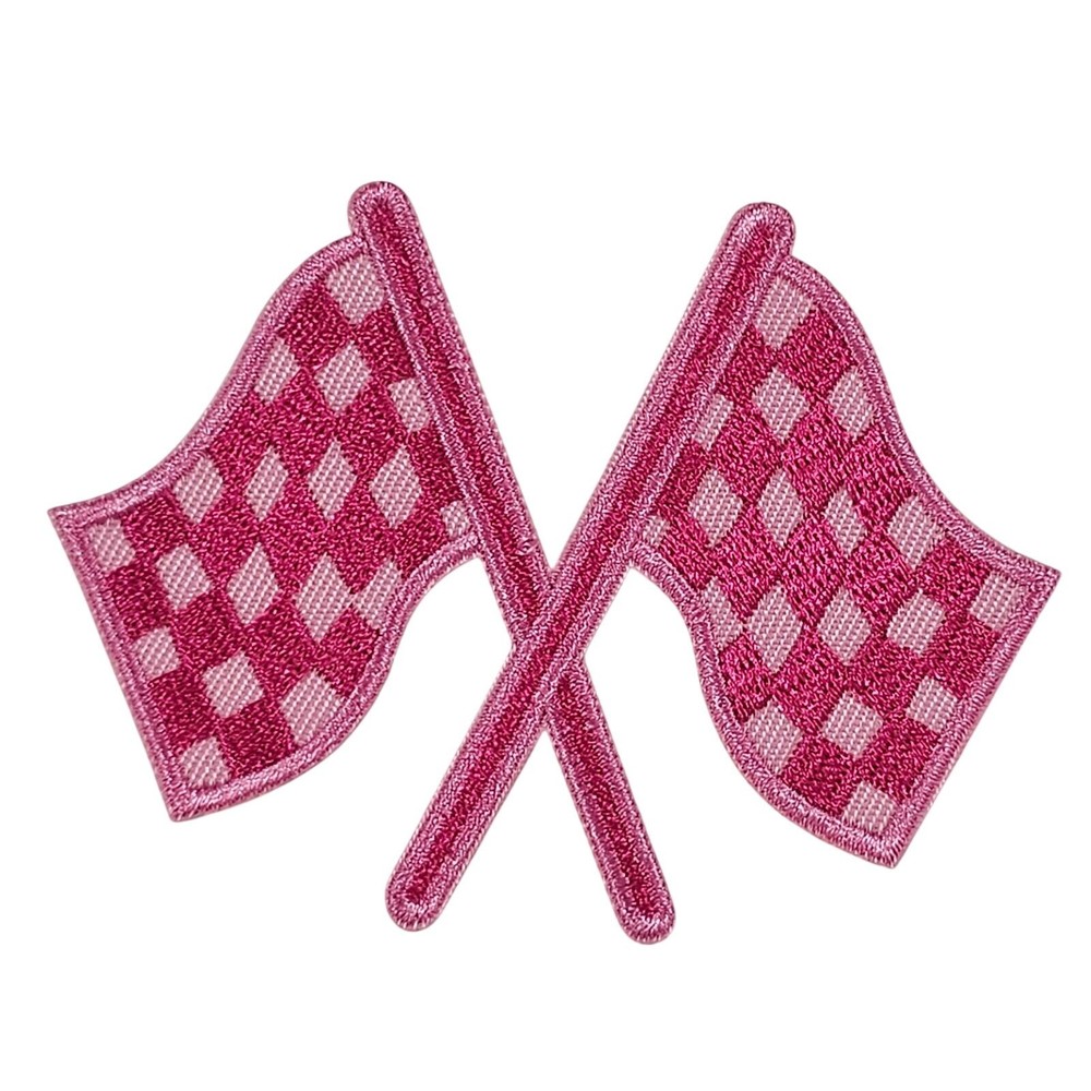 Pink Racing Flags - Embroidered Patch
