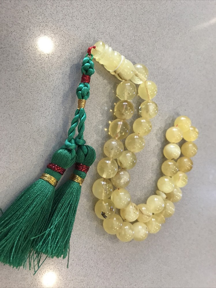 Natural Amber Rosary Beads كهرب حر سوبر كهرمان كهرم كلنكراد سبحة مسباح مسبحة