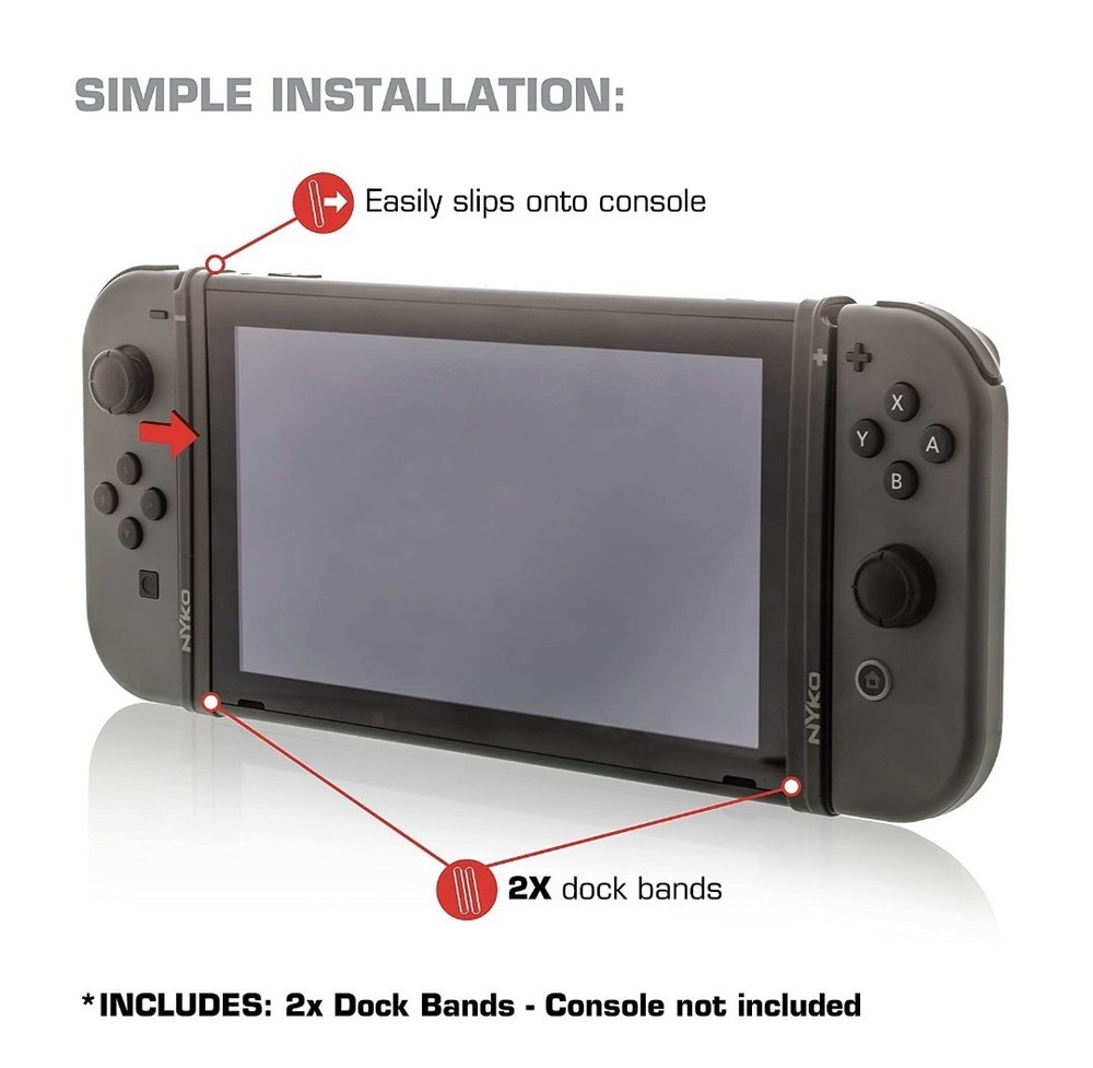 Nyko Dock Bands - Dockable Screen Scratch Prevention Bands for Nintendo Switch