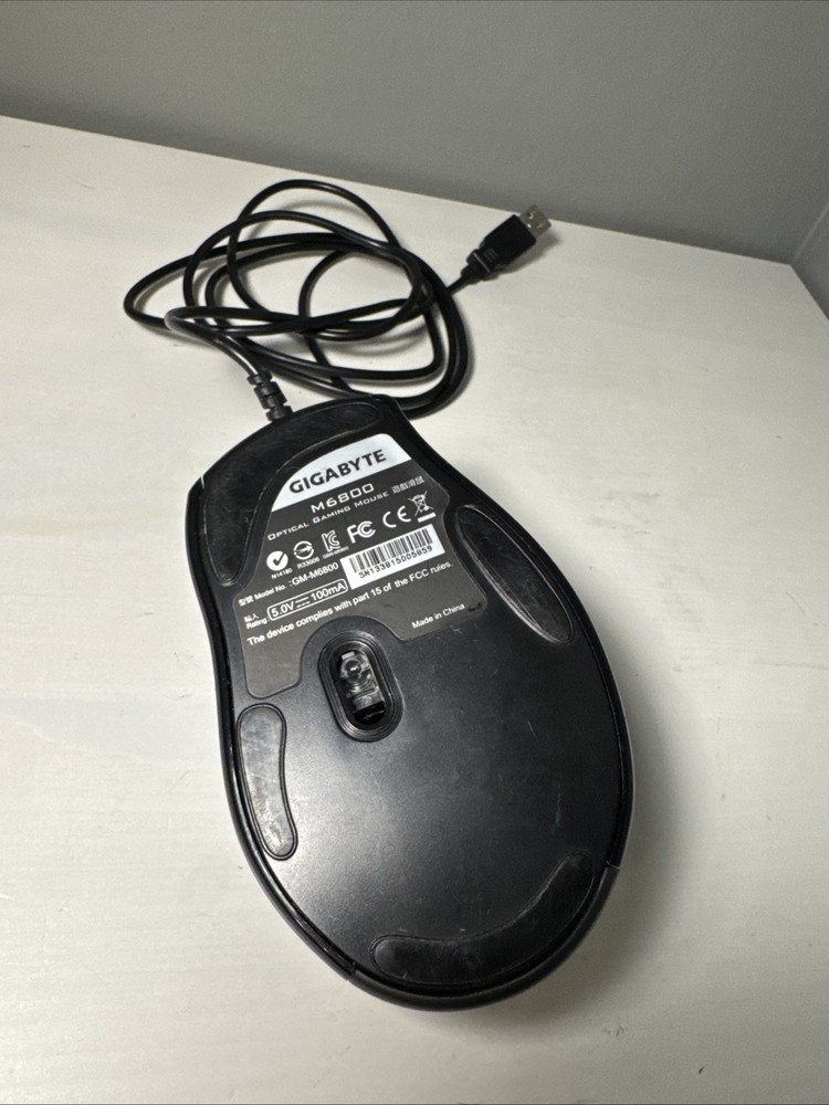 Gigabyte Gaming Mouse USB Wired M6800 Preowned Tested Works