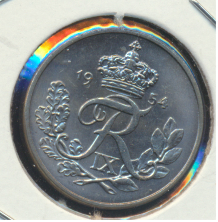 Denmark 1954 10 Ore Coin