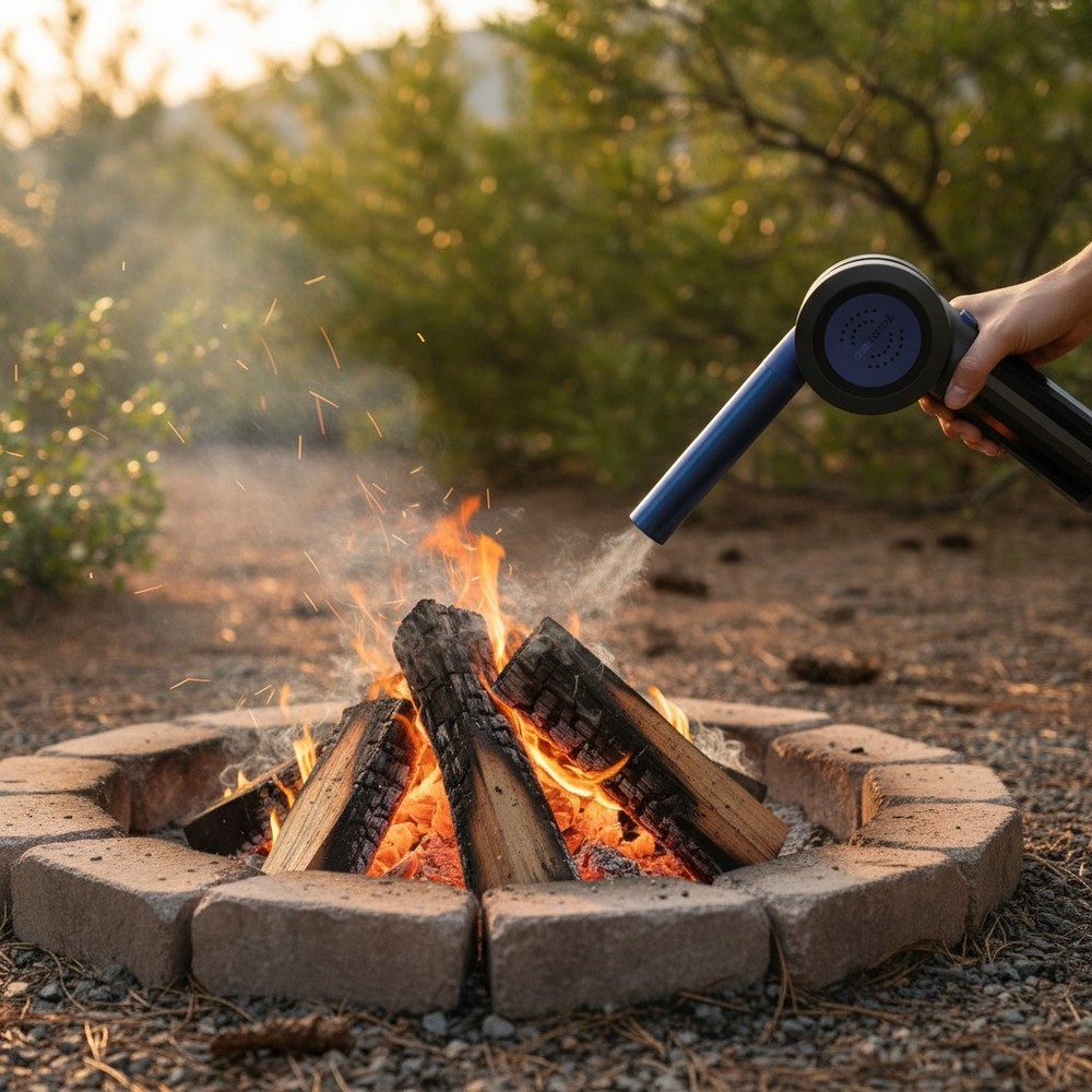 Battery Powered BBQ Air Blower: Lightweight & Foldable Fire Starter Tool