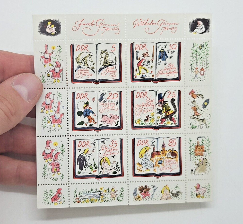 Vintage Postage Stamps USSR GDR 1985 Brothers Grimm-fairy tales