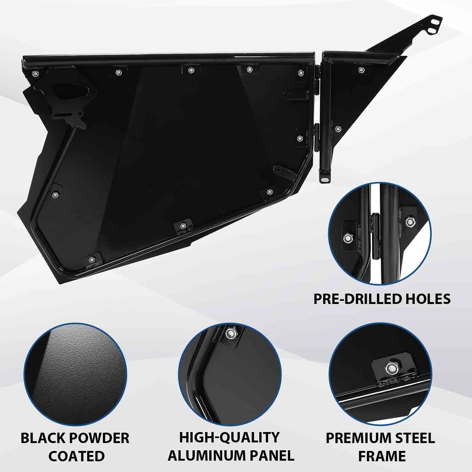 Pair Aluminum Full Doors UTV Side for 14-22 Polaris RZR XP 1000 Turbo S FOX High