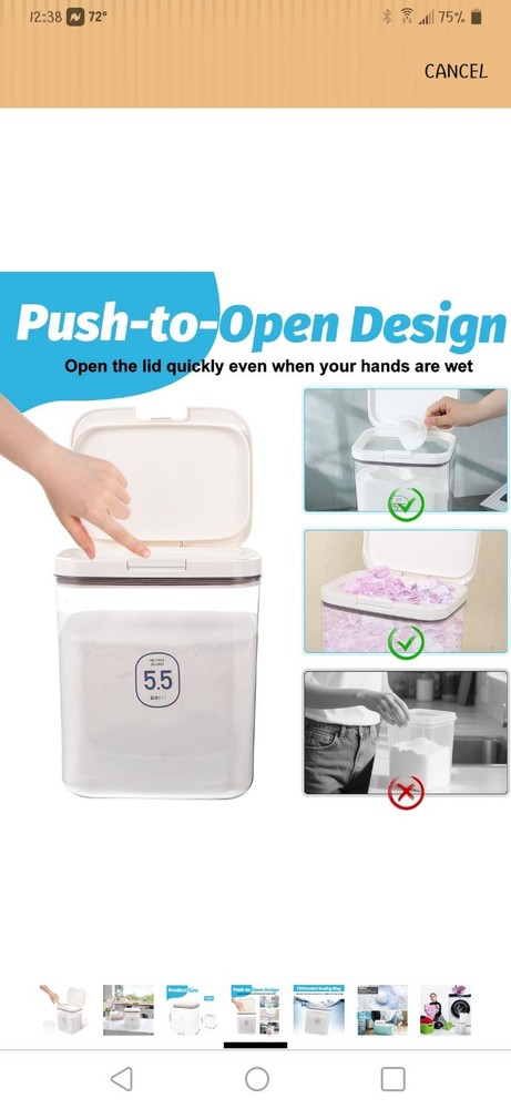 5.5 L Laundry Detergent Container