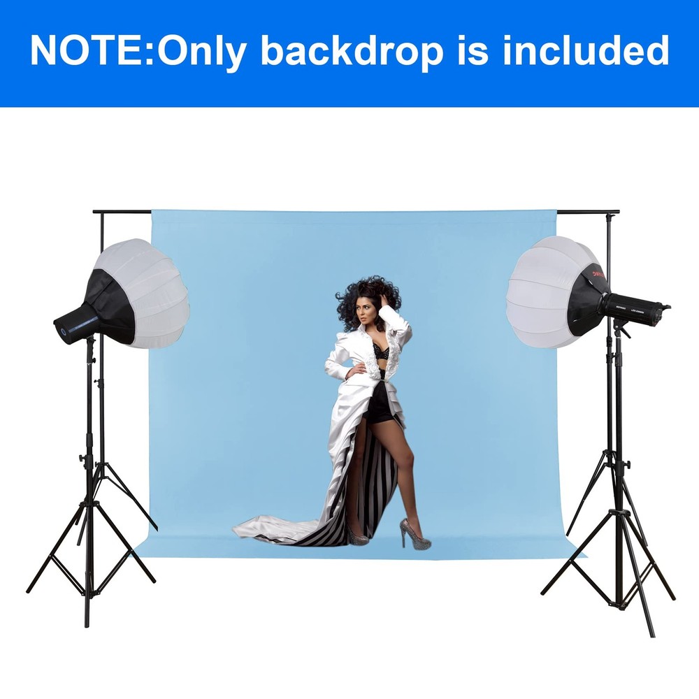 5X7FT Light Blue Backdrop Background for Photography,Polyester Backdrop Curta...