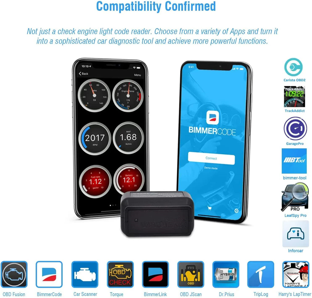 Veepeak OBDCheck BLE Bluetooth OBD II Scanner Auto Diagnostic Scan Tool for iOS