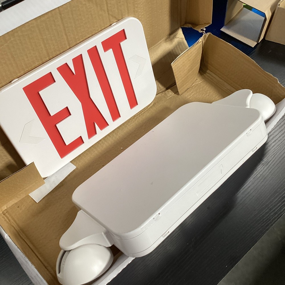 Progress Commercial Lighting PECUE-UR-30 LED Exit Combo Red DOUBLE SIDED