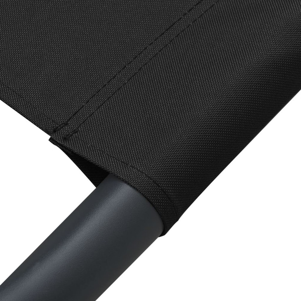 Patio Lounge Bed Fabric Black