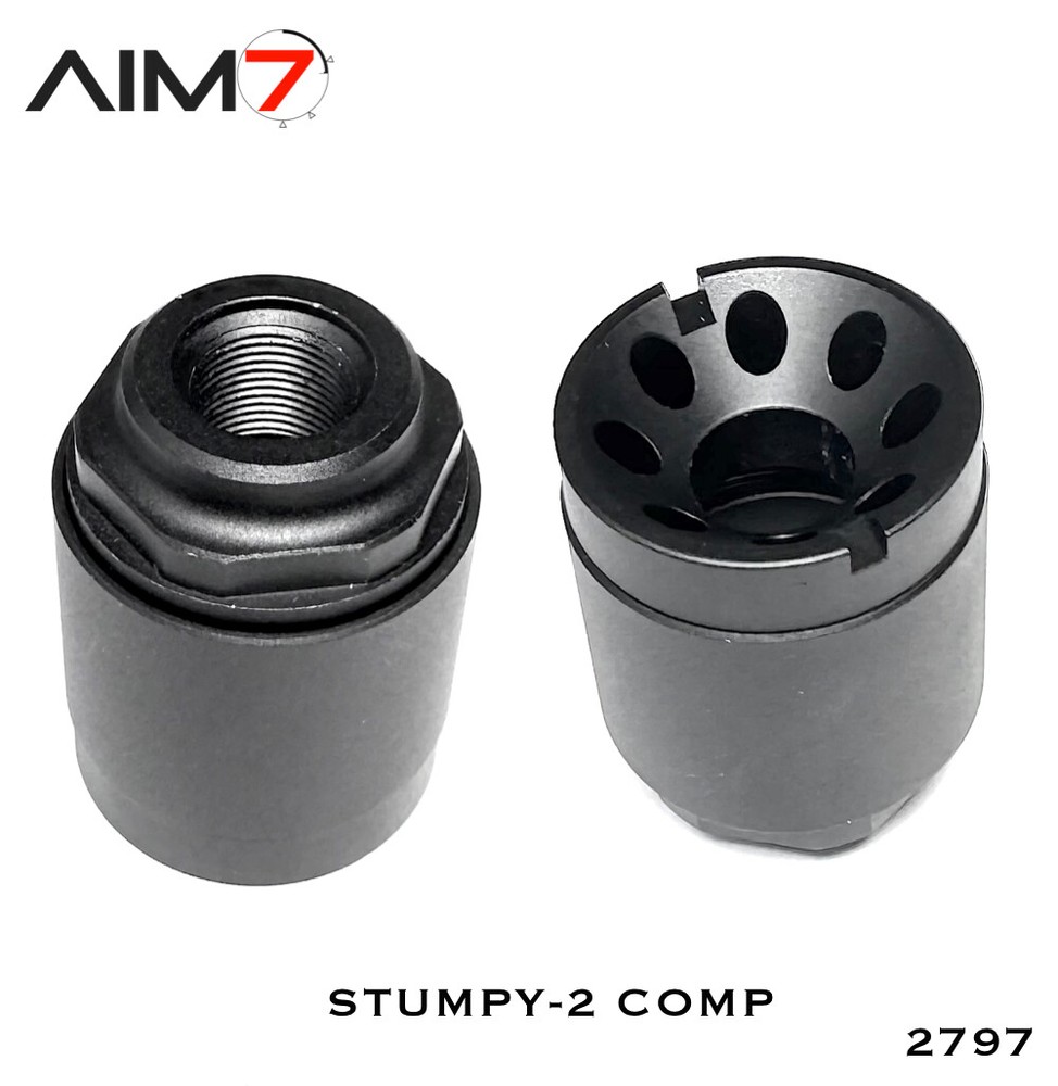 Aim7 STUMPY-2 9mm & 22LR & .40Cal Linear Comp 3 PCS muzzle brake