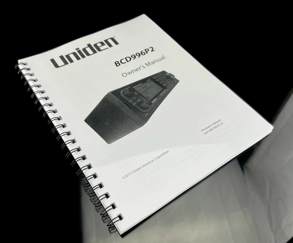 Uniden BCD996P2 Instructions Operating Manual User Guide Coil Bound