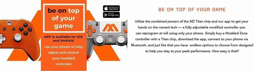 ModdedZone BLACK/BLACK Smart Rapid Fire Custom Modded Controller for PS5 FPS