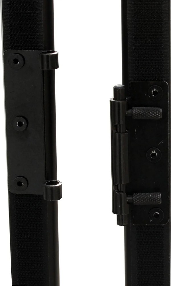5 Panel Black Frame DJ Facade W-Stainless Quick Release 180 Deg. Hinges