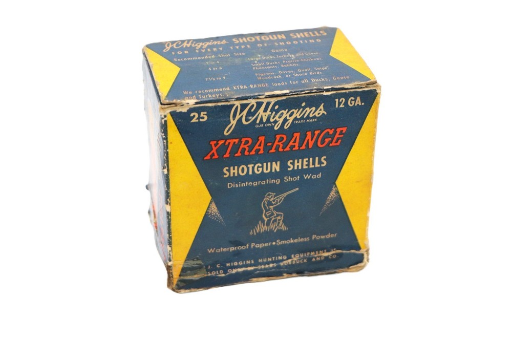 J.C. Higgins Xtra-Range 12 Ga.  1-Pc. Shot Shell Box - Empty