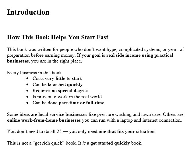 25 Side Businesses - Easy Startups