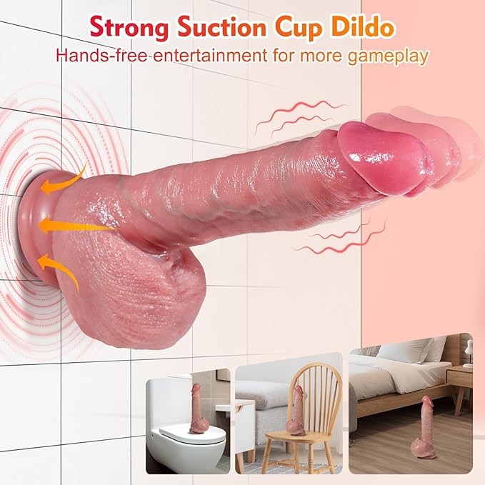 8" Realistic Dildoes Thrusting Vibrating Remote Sex Toys for Women Masturbation