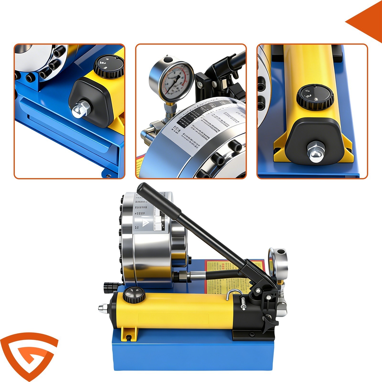 5600KN Hydraulic Hose Crimper Pipe Clamping Machine w/8 Sets Dies 10mm-30mm